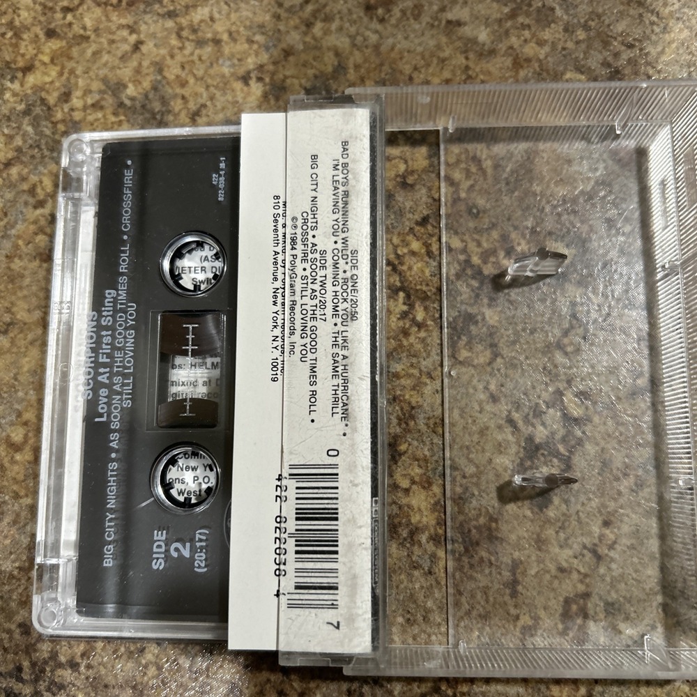 Scorpions Love at First Sting Cassette Tape 1984 Polygram - Picture 3 of 3